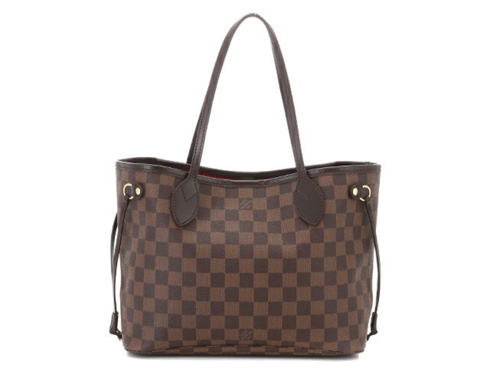 Louis Vuitton Ebene Bag Tote Damier Neverfull Brown
